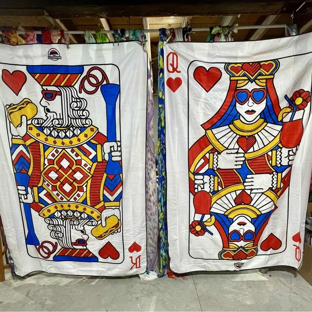 BigMouth Inc. Beach Blanket Set - King & Queen Design